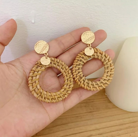 Zara Jewelry - Rattan drop earrings